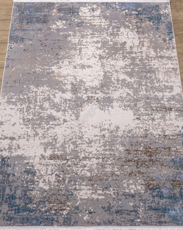 Ковер российский 27721-23346 Лакшери (PP Heatset Высокоплотный, серый, голубой)