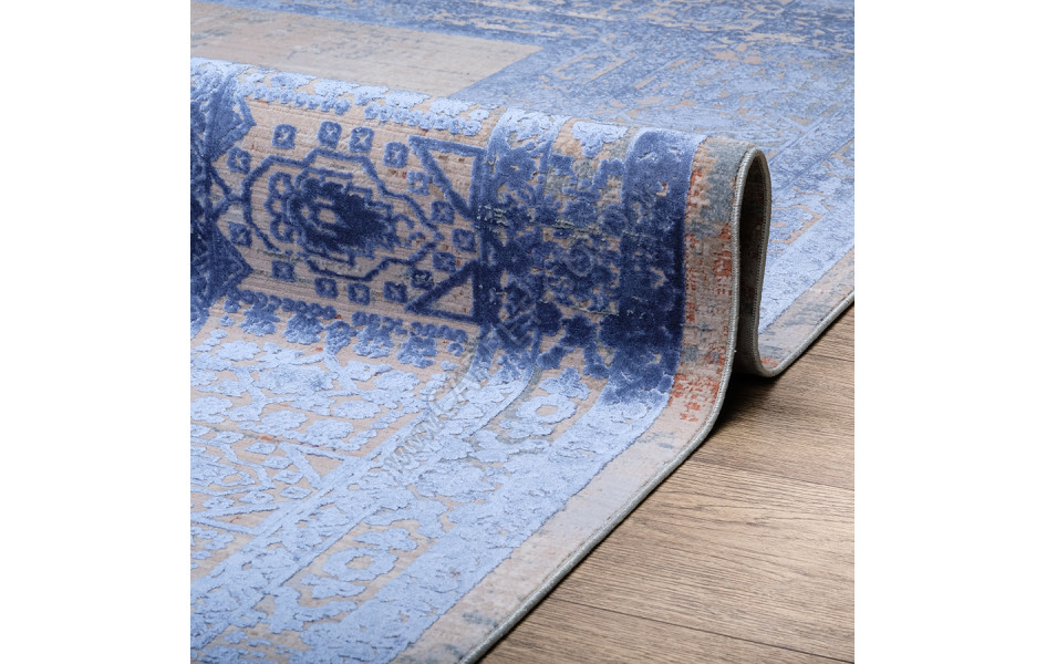 Турецкий ковер Art Deco Vintage 3035A ЦВЕТ CREAM2 / BLUE2