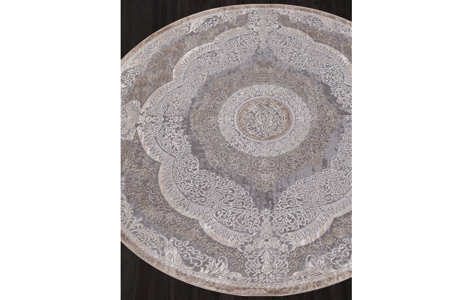Ковер 03880C - GREY / BROWN - Круг ARMINA