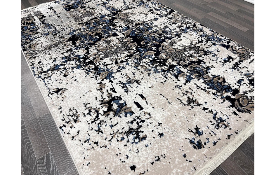 Турецкий ковер 40640A_LACIVERT / COKME BEYAZ