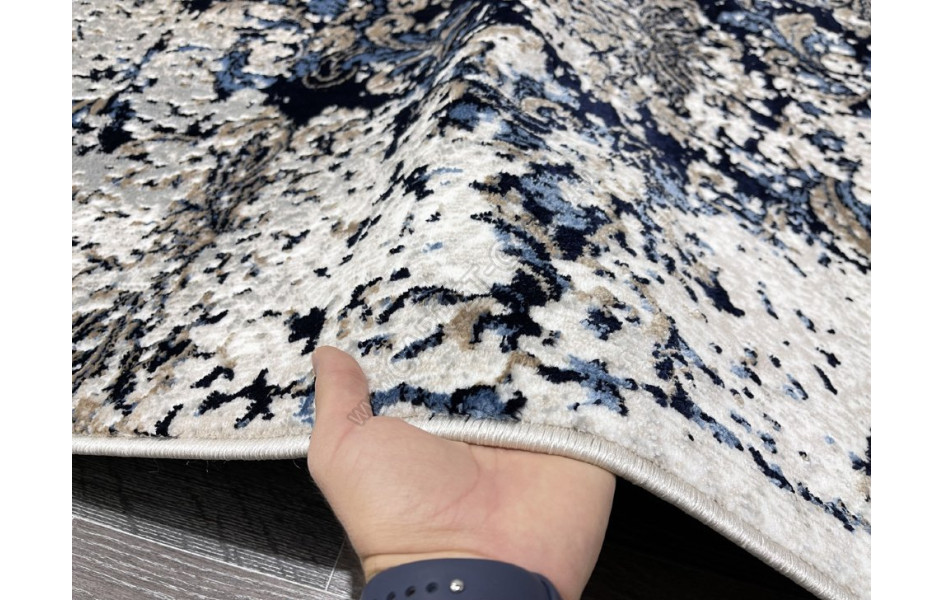 Турецкий ковер 40640A_LACIVERT / COKME BEYAZ