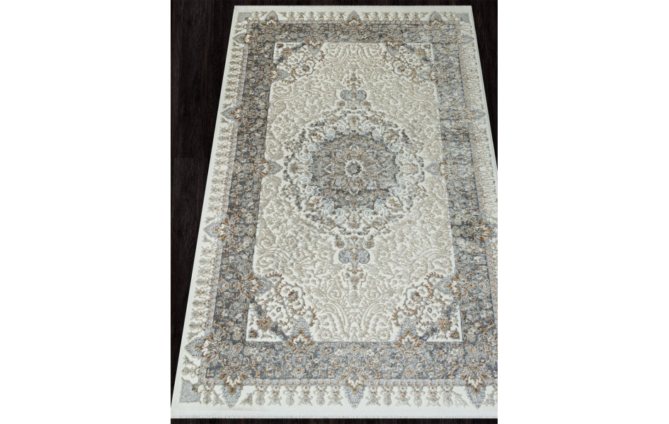 Ковер 06066A - GREY FDY / CREAM HB - Прямоугольник - коллекция SAHARA