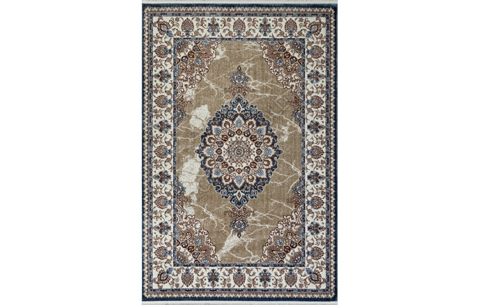 Ковер 00633A - D.BLUE FDY / BEIGE FDY - Прямоугольник - коллекция ASADU