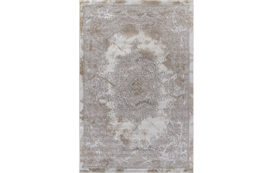 Ковер P0047 - WHITE / L.BEIGE - Прямоугольник - коллекция LUCCI